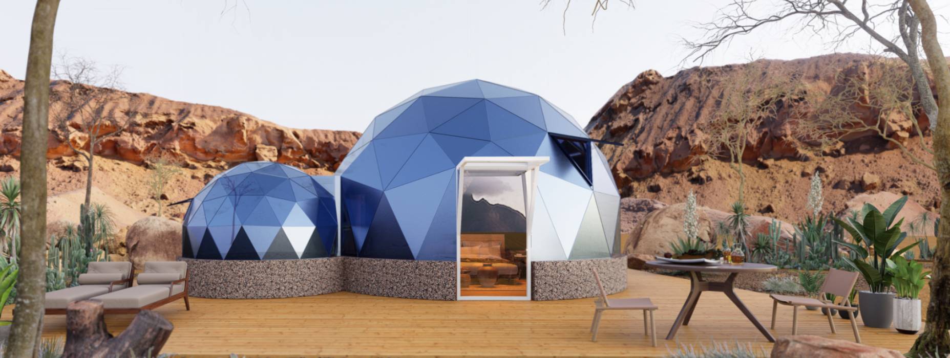 东安县球形智能光伏玻璃星空房